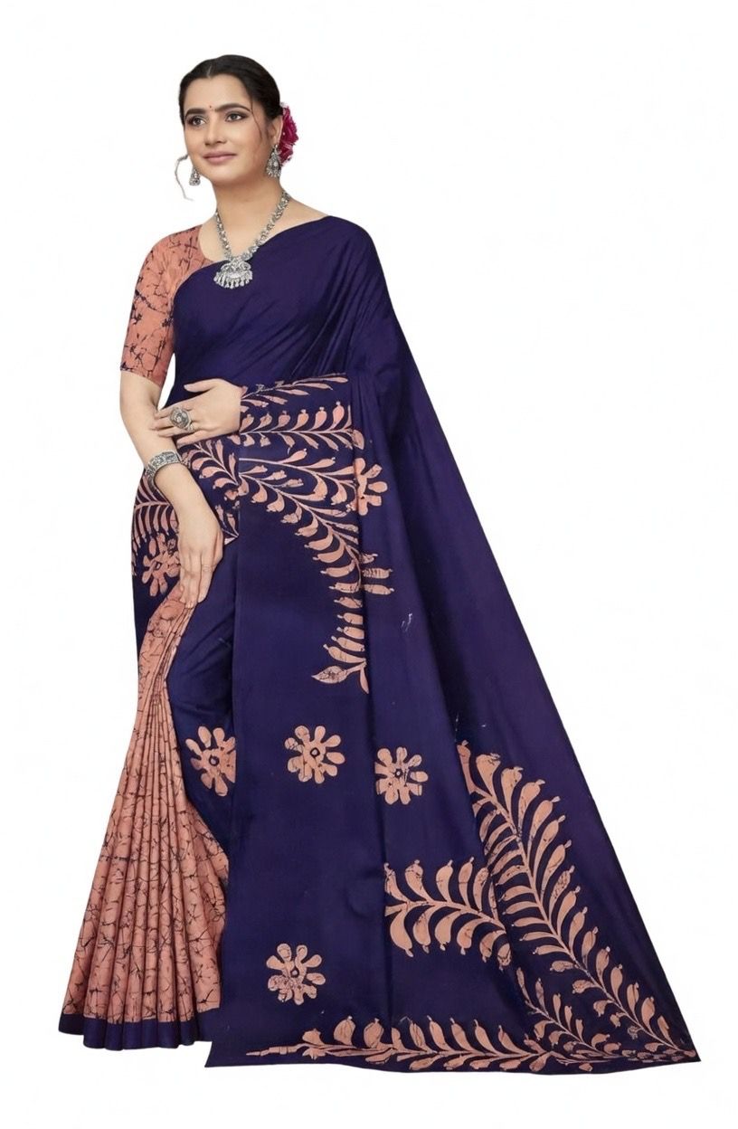 Venba Batik Saree Purple